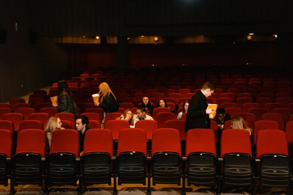 Take elderly family members to an afternoon movie for a nice day out