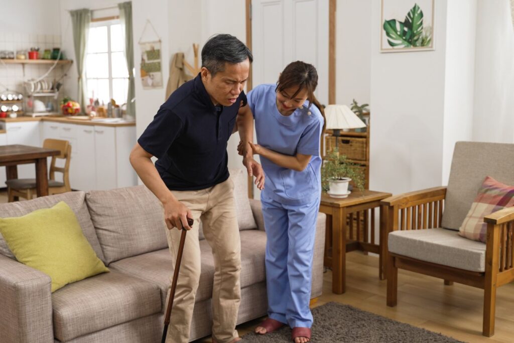 Taking care of elderly family at home usually requires helping with mobility