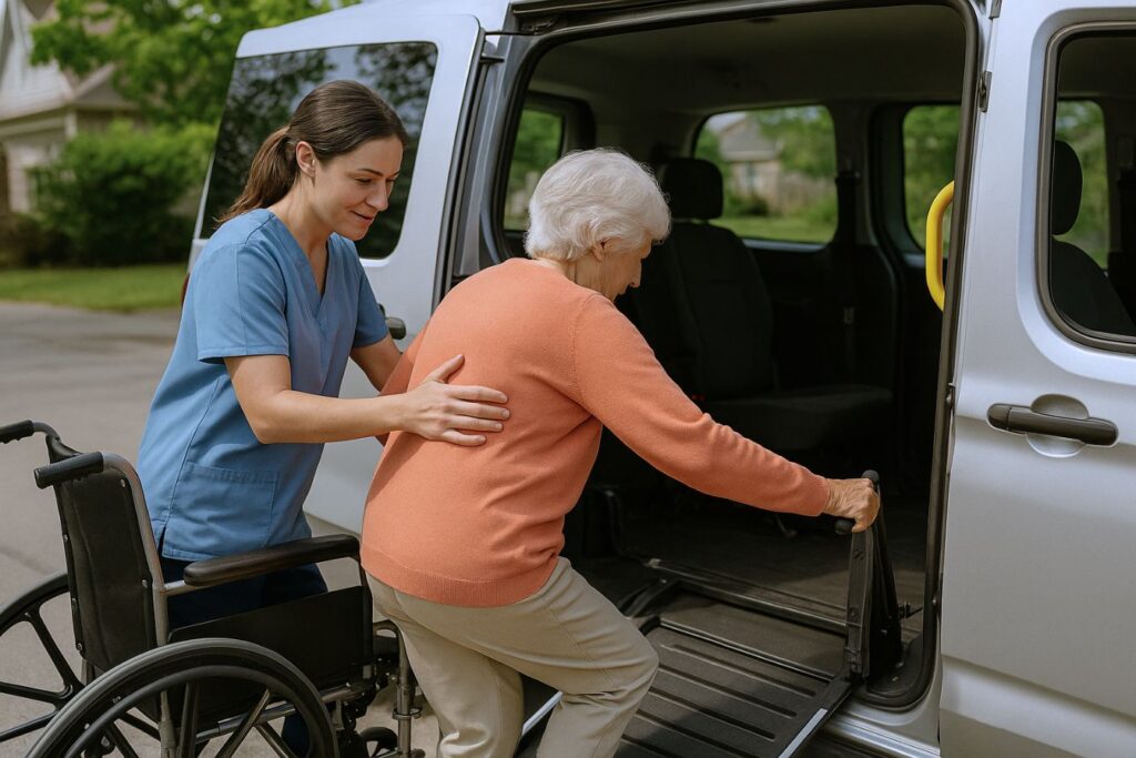 Companion care services for seniors help with transportation and day trips