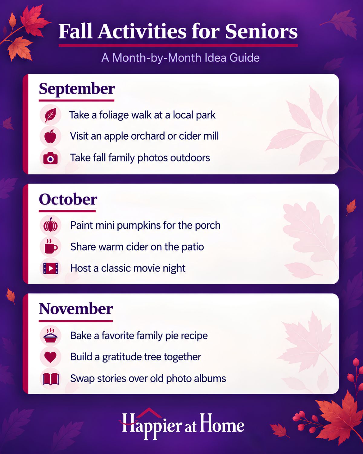 Fall activities for seniors
