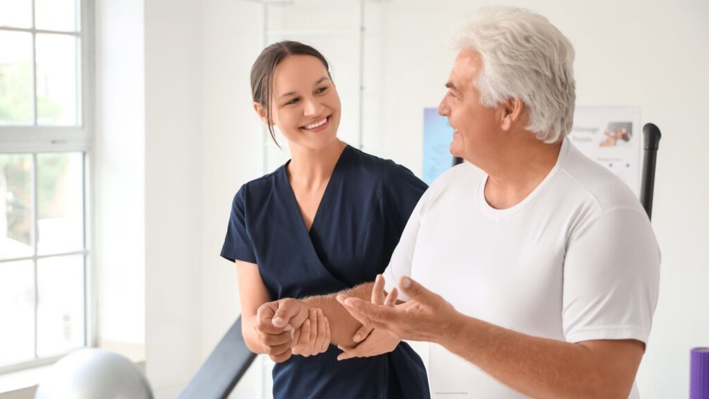 Elderly exercise partner companion service